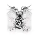 gothic gargoyle  tattoo design idea
