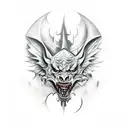 gothic gargoyle  tattoo design idea