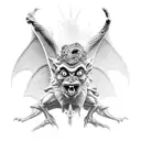 gothic gargoyle  tattoo design idea