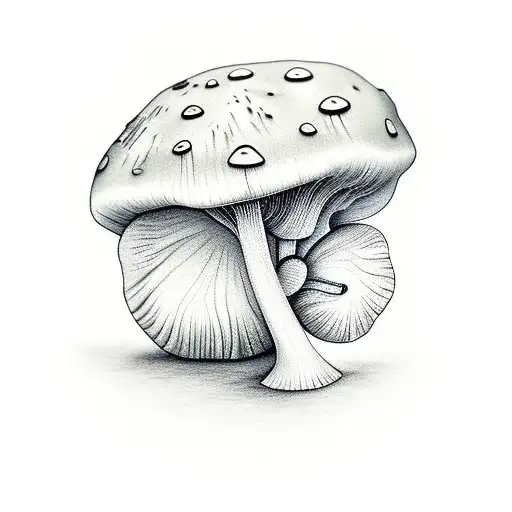 slutty mushroom tattoo design idea