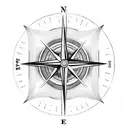 Create a tattoo template of a compass and a matching saying from the Bible tattoo design idea