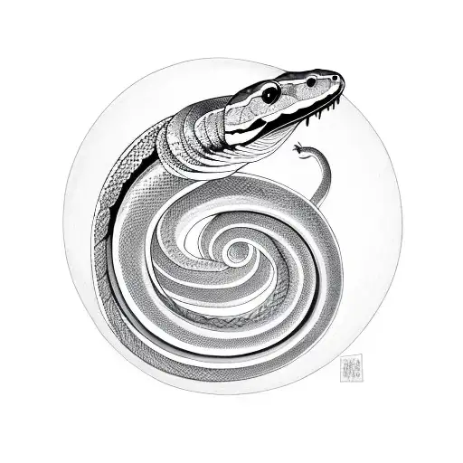 hooded cobra snake holding a full moon tattoo design idea