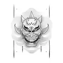 Hannya mask tattoo design idea