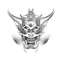 Hannya mask tattoo design idea