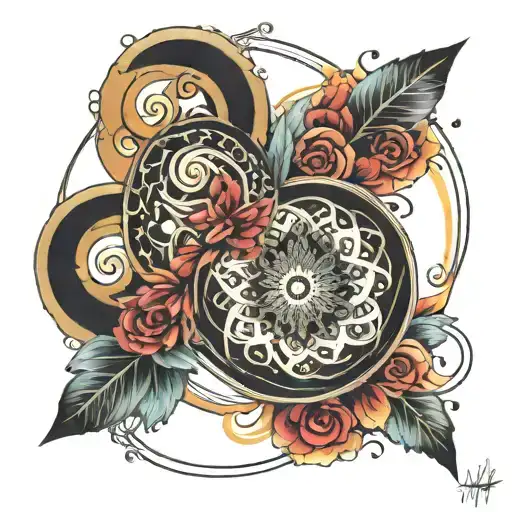 mandala spiral galaxy tattoo design idea