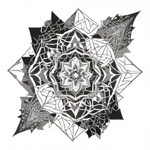 fractal mandala tattoo design idea