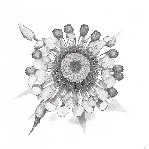 alyssum flower tattoo design idea