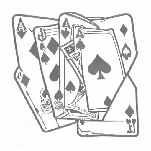 Poker jacks playing cards tattoo design idea