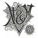 Hesh name written tattoo design idea