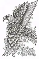 wings flying tattoo design idea