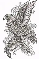 wings flying tattoo design idea