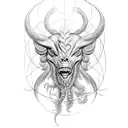 Perseus with meduse head  tattoo design idea