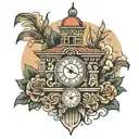 Samoa clock tower tattoo design idea