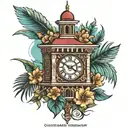 Samoa clock tower tattoo design idea