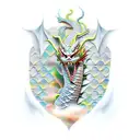 dragon scales tattoo design idea