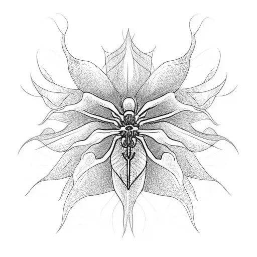 spider lilly tattoo design idea