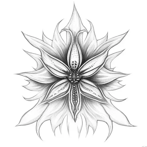 spider lilly tattoo design idea