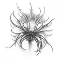 spider lilly tattoo design idea