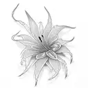 spider lilly tattoo design idea