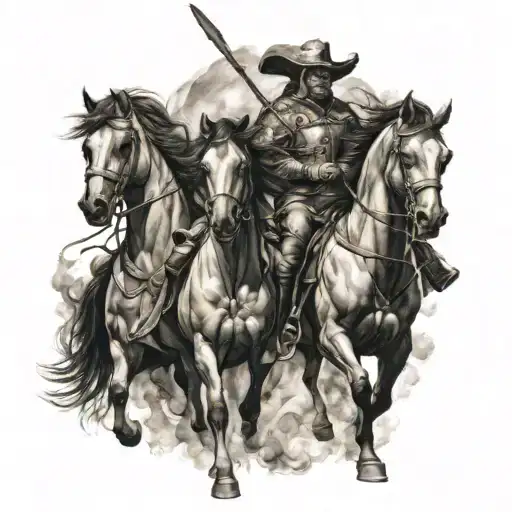 Four Horsemen of the Apocalypse tattoo design idea