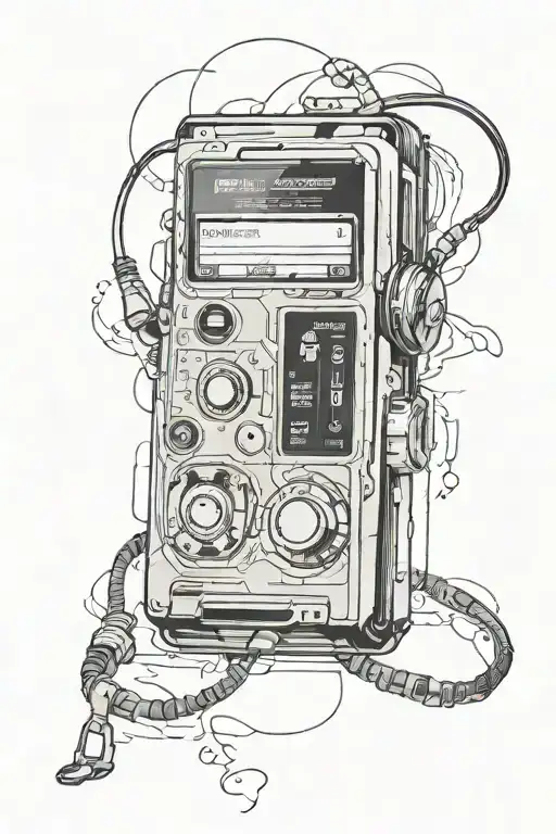 Sony walkman tattoo design idea