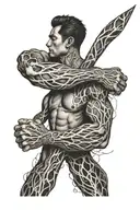 black veins going up arm sleeve tattoo design idea