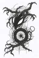 symbiote web spreading up tattoo design idea