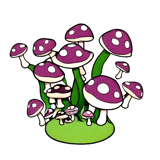 mushroom octopus tentacles tattoo design idea