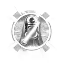 lightsaber thick lines tattoo design idea