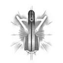 lightsaber thick lines tattoo design idea