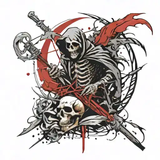 reaper death seal  tattoo design idea