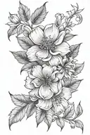 may and October birth flower tattoo design idea
