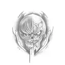 good and evil twins tattoo design idea