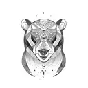strong free bear tattoo design idea
