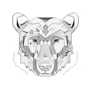 strong free bear tattoo design idea