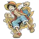 character Monkey D. Luffy one piece tattoo design idea