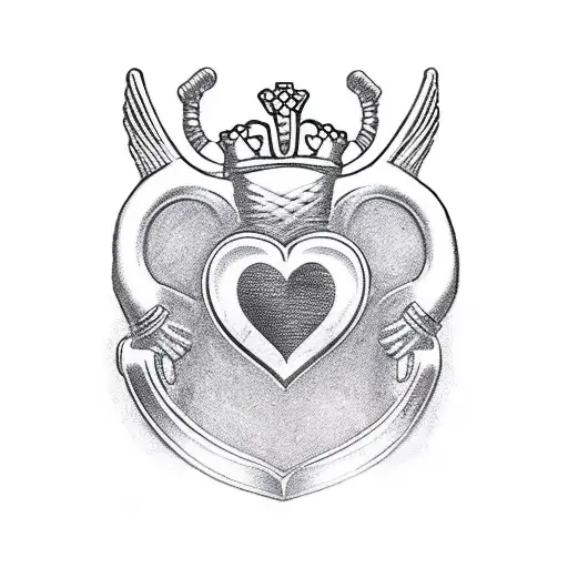Irish Claddagh, I carry your heart(i carry it in my heart), amythst tattoo design idea