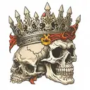 skull king crown tattoo design idea