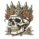 skull king crown tattoo design idea