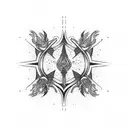  starship and fire tattoo design idea