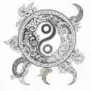 Ying Yang tattoo design idea