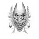 dancing jester tattoo design idea