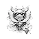 dancing jester tattoo design idea