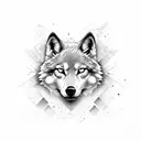scared wolf tattoo design idea