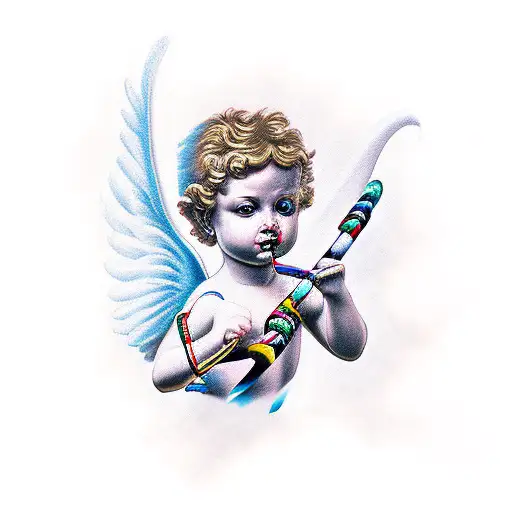 cupid tattoo design idea