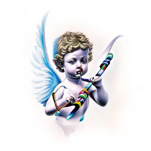 cupid tattoo design idea