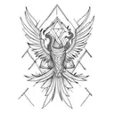 Phoenix & dragon  tattoo design idea