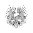 Phoenix & dragon  tattoo design idea