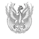 Phoenix & dragon  tattoo design idea