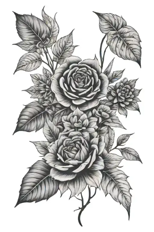 Plants, anxiety, self love, depression survivors tattoo design idea